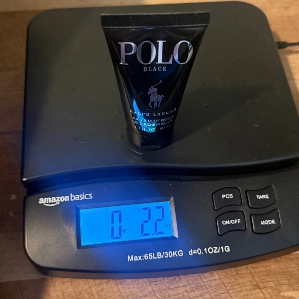 Ralph Lauren Hair & Body Wash Mens 1.7oz Black New Polo Black Travel Size